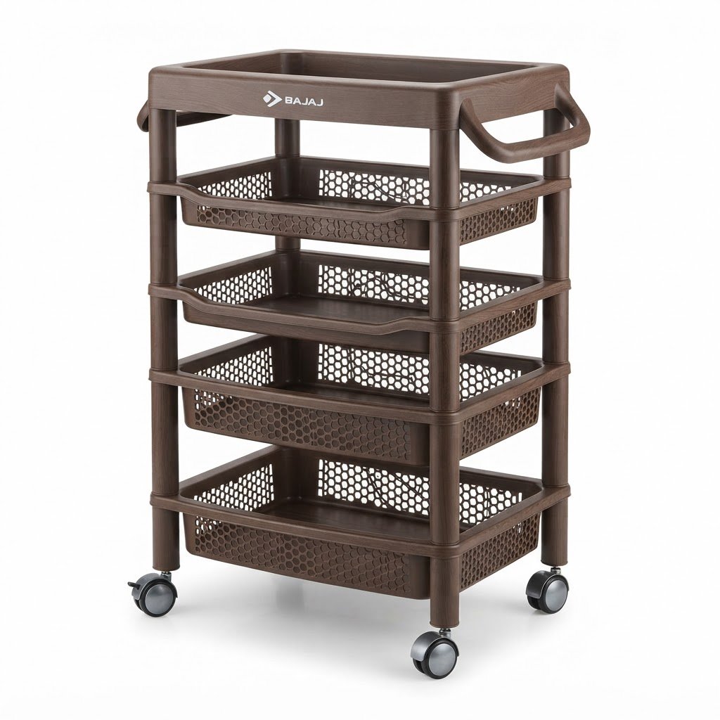 Bajaj Plastic Kitchen Trolley 3