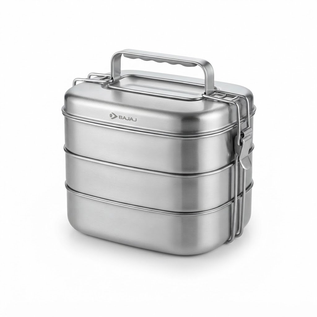 Bajaj Stainless Steel Tiffin Box 3 - Image 3
